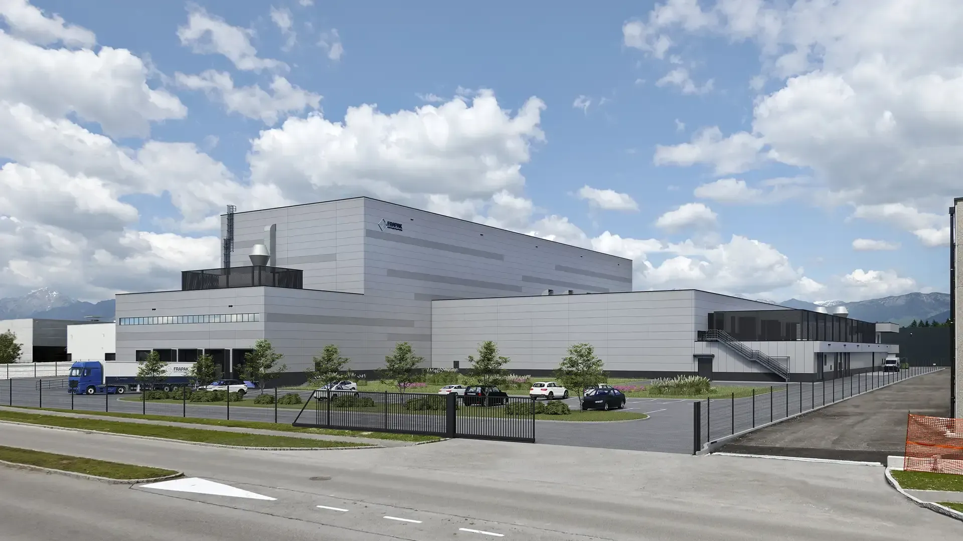 3d vizualizacija industrijskega, proizvodno skladiščnega objekta