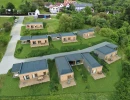 3d vizualizacija skupine hi&scaron; z drone fotografijo